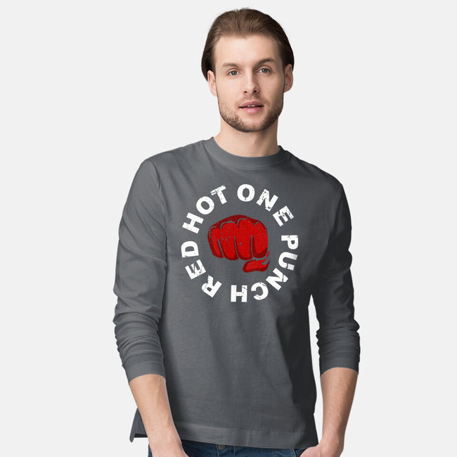 Red Hot One Punch-mens long sleeved tee-Melonseta
