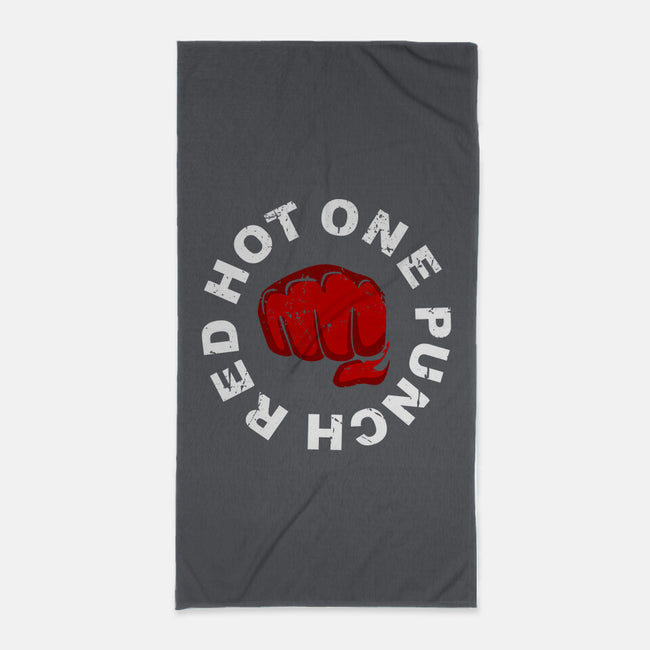 Red Hot One Punch-none beach towel-Melonseta