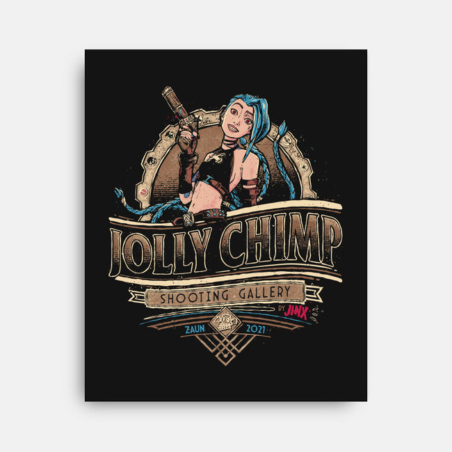 Jolly Chimp-none stretched canvas-teesgeex