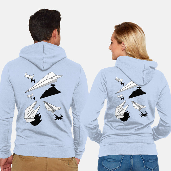 Paper Wars-unisex zip-up sweatshirt-DrMonekers