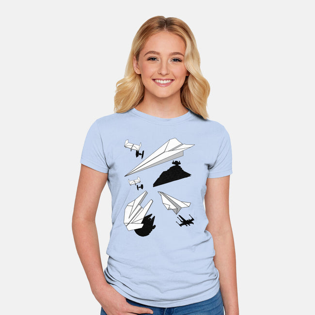 Paper Wars-womens fitted tee-DrMonekers