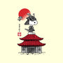 Beagle Samurai Sumi-E-none removable cover w insert throw pillow-DrMonekers
