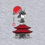 Beagle Samurai Sumi-E-womens off shoulder sweatshirt-DrMonekers