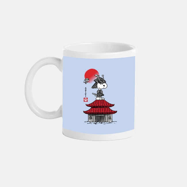 Beagle Samurai Sumi-E-none glossy mug-DrMonekers