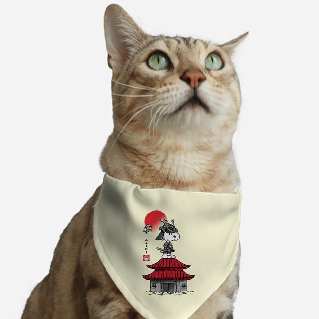 Beagle Samurai Sumi-E-cat adjustable pet collar-DrMonekers