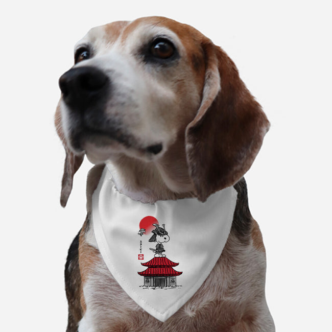Beagle Samurai Sumi-E-dog adjustable pet collar-DrMonekers