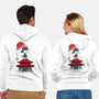 Beagle Samurai Sumi-E-unisex zip-up sweatshirt-DrMonekers