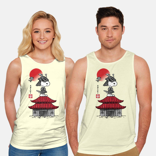 Beagle Samurai Sumi-E-unisex basic tank-DrMonekers