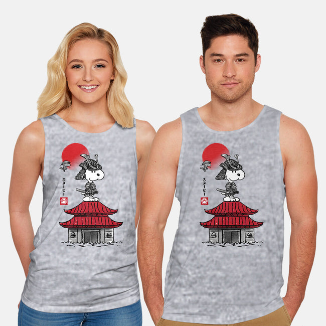 Beagle Samurai Sumi-E-unisex basic tank-DrMonekers