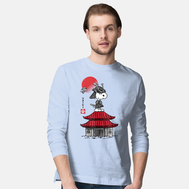 Beagle Samurai Sumi-E-mens long sleeved tee-DrMonekers