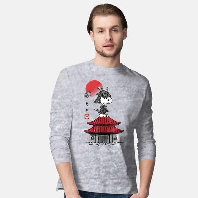 Beagle Samurai Sumi-E-mens long sleeved tee-DrMonekers