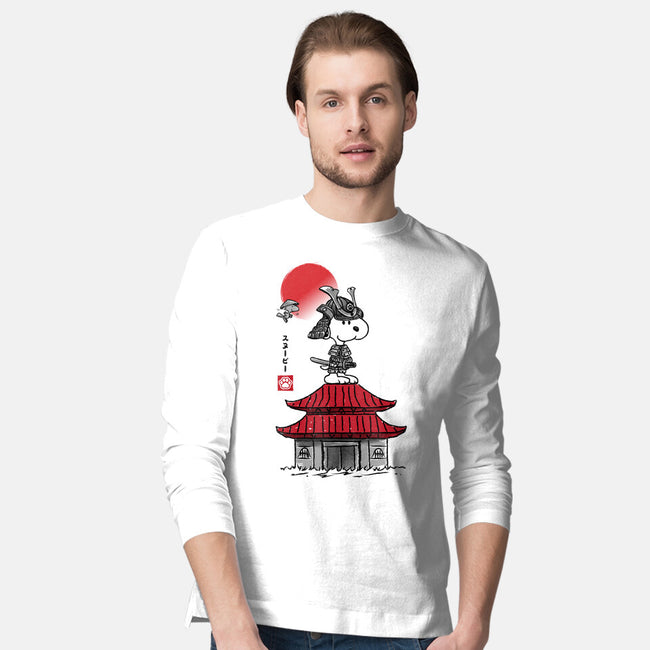 Beagle Samurai Sumi-E-mens long sleeved tee-DrMonekers
