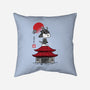 Beagle Samurai Sumi-E-none removable cover throw pillow-DrMonekers