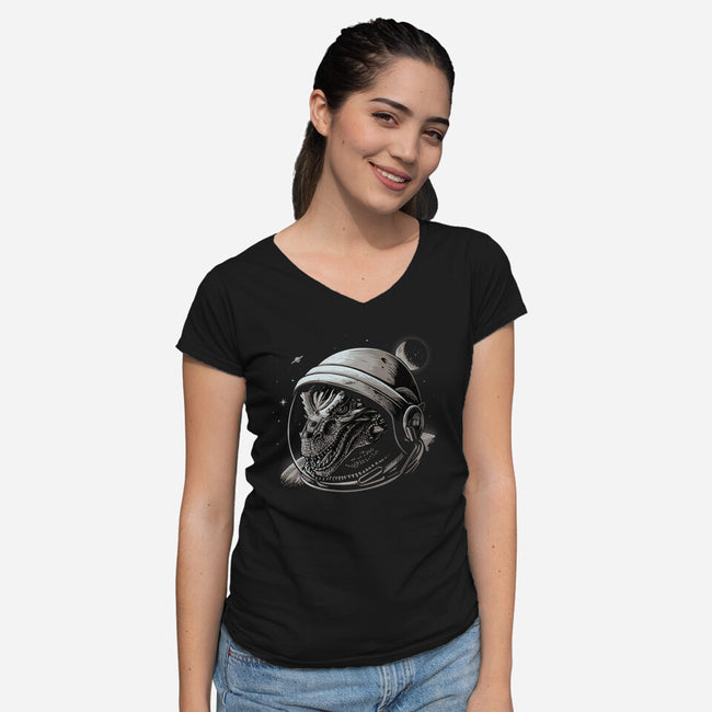 Astro Dragon-womens v-neck tee-daobiwan