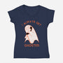 I Always Get Ghosted-womens v-neck tee-fanfreak1