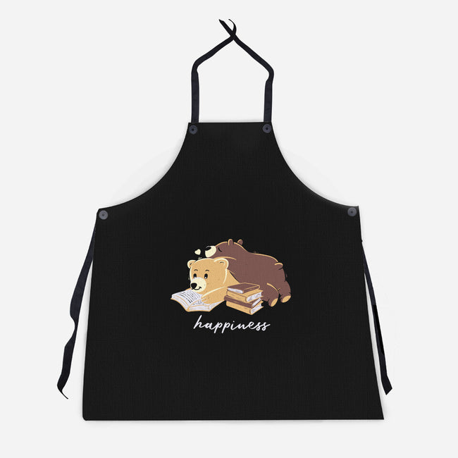 Happiness Brown Bear-unisex kitchen apron-tobefonseca