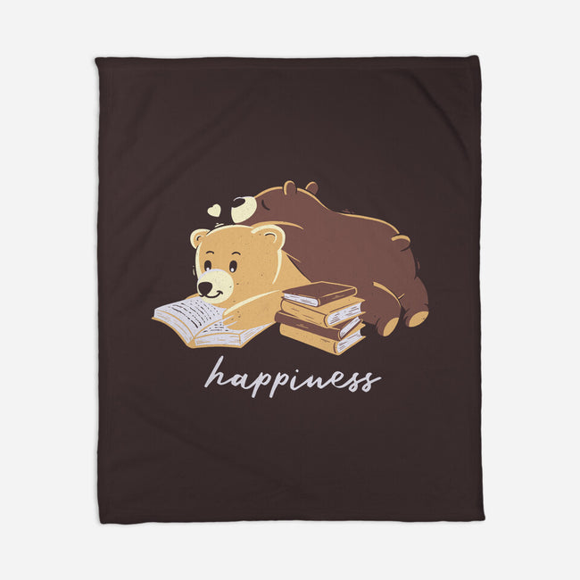 Happiness Brown Bear-none fleece blanket-tobefonseca