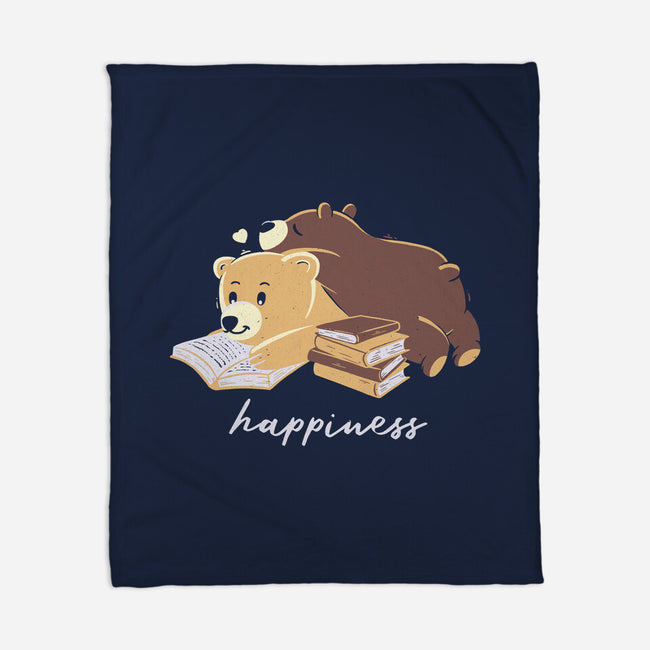 Happiness Brown Bear-none fleece blanket-tobefonseca