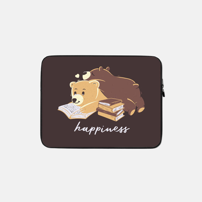 Happiness Brown Bear-none zippered laptop sleeve-tobefonseca