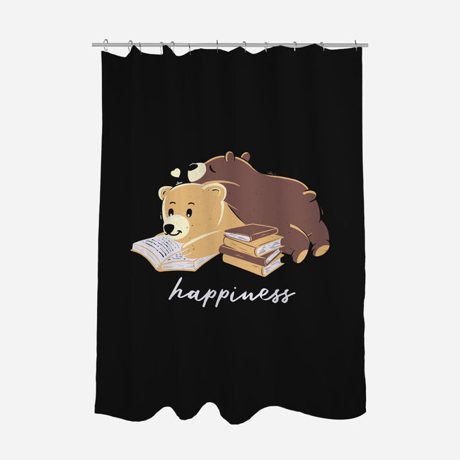 Happiness Brown Bear-none polyester shower curtain-tobefonseca