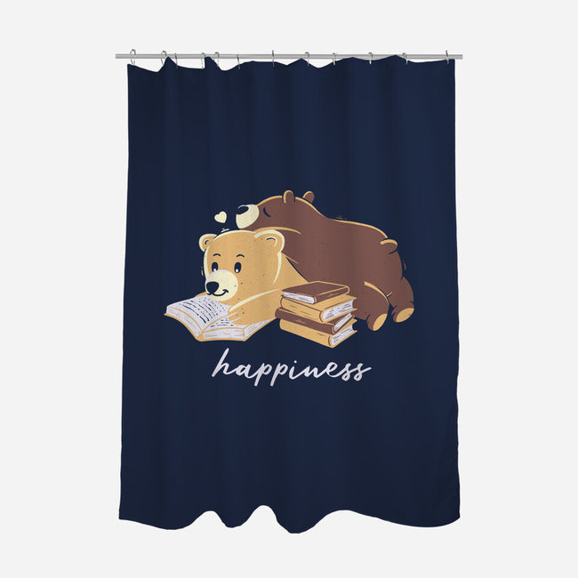 Happiness Brown Bear-none polyester shower curtain-tobefonseca