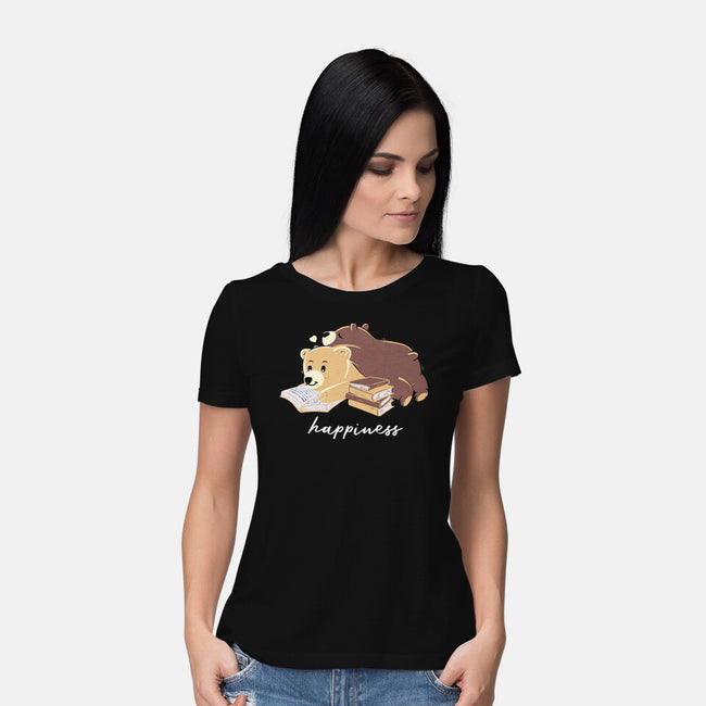 Happiness Brown Bear-womens basic tee-tobefonseca