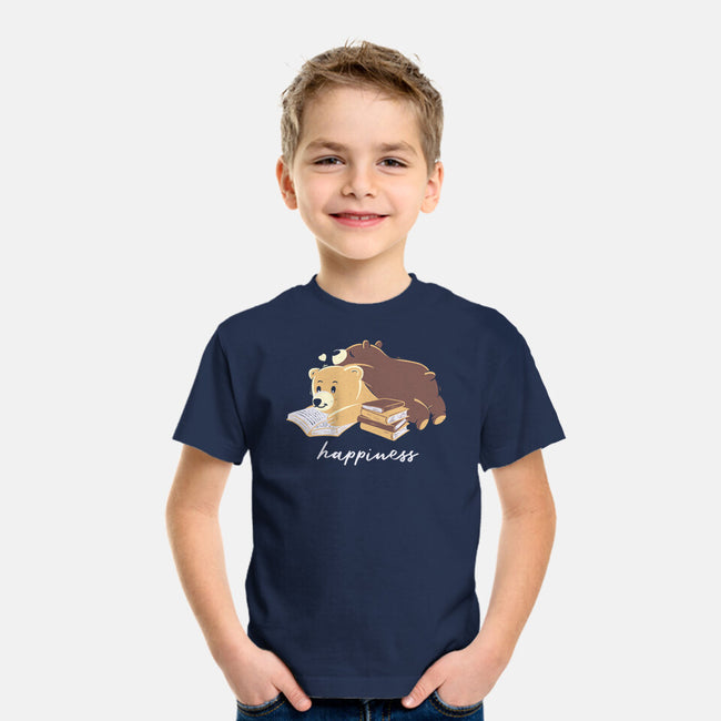 Happiness Brown Bear-youth basic tee-tobefonseca