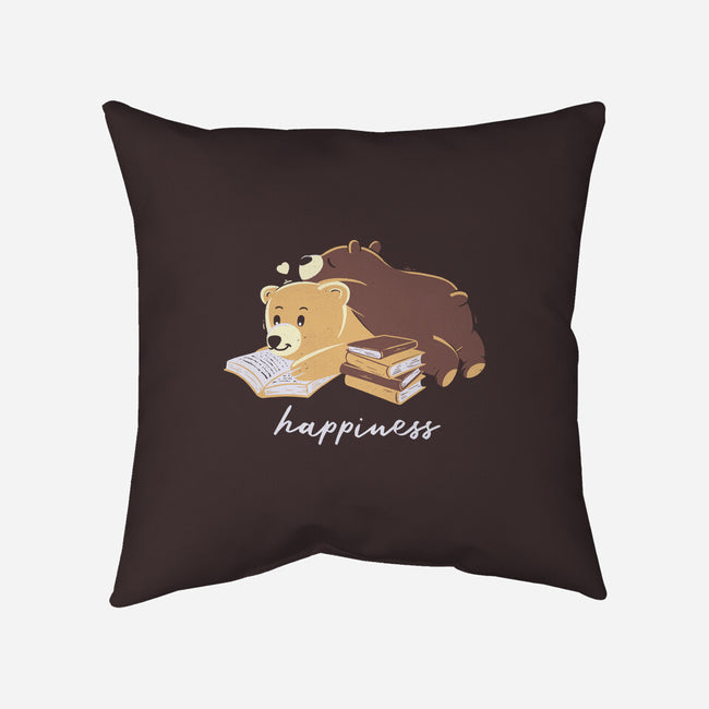 Happiness Brown Bear-none removable cover w insert throw pillow-tobefonseca