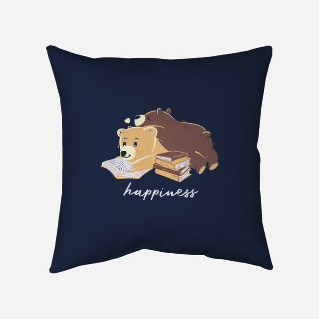 Happiness Brown Bear-none removable cover w insert throw pillow-tobefonseca