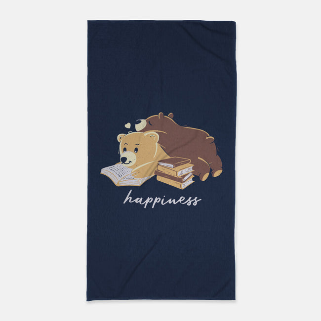 Happiness Brown Bear-none beach towel-tobefonseca
