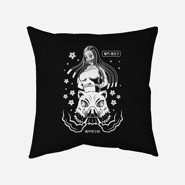 Inosuke Dreams-none removable cover w insert throw pillow-Logozaste