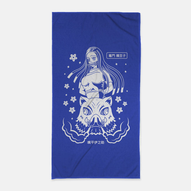 Inosuke Dreams-none beach towel-Logozaste