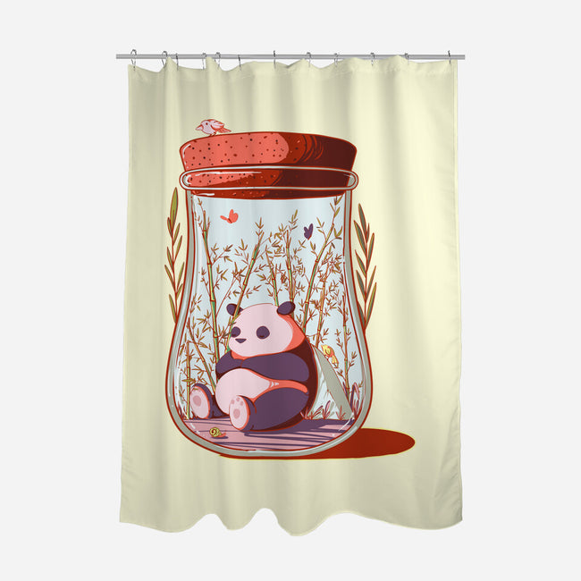 Tiny Panda-none polyester shower curtain-sebasebi