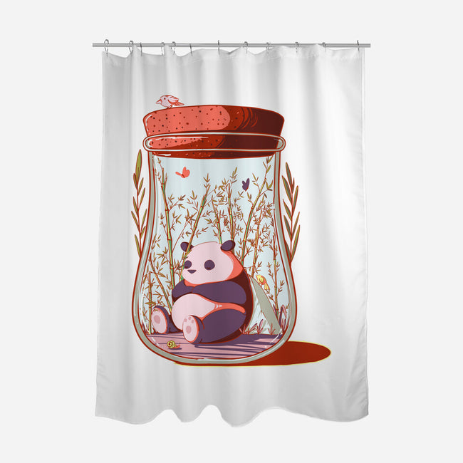 Tiny Panda-none polyester shower curtain-sebasebi