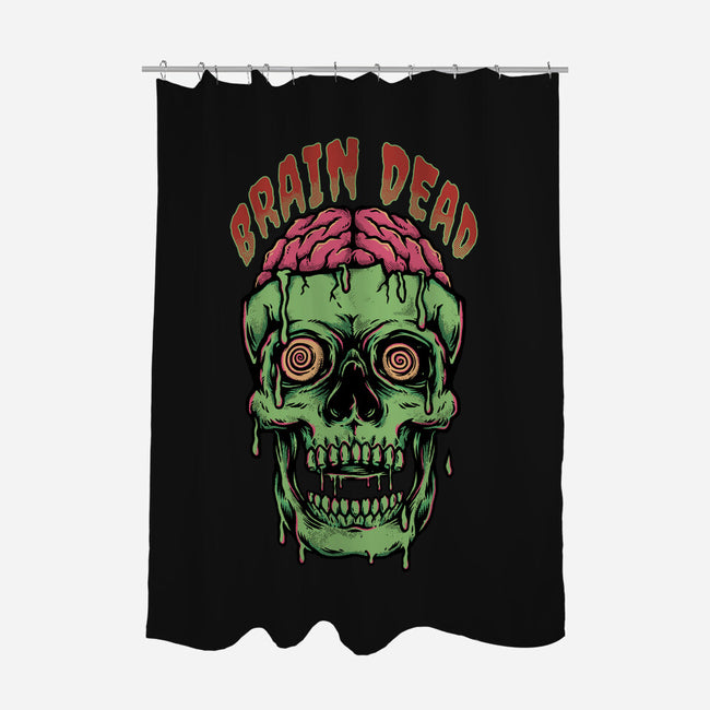 Brain Dead-none polyester shower curtain-Slikfreakdesign