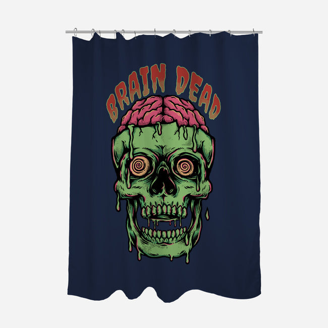 Brain Dead-none polyester shower curtain-Slikfreakdesign