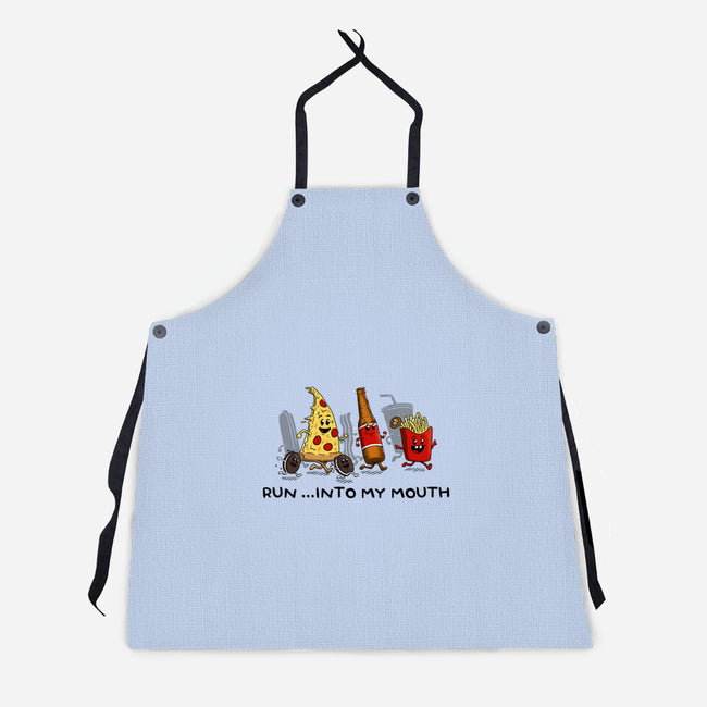 Run Into My Mouth-unisex kitchen apron-Paul Simic