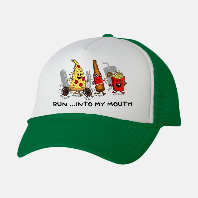 Run Into My Mouth-unisex trucker hat-Paul Simic