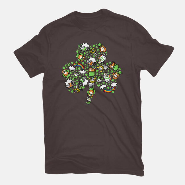 St. Purrtrick's Shamrock-womens basic tee-krisren28