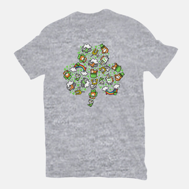 St. Purrtrick's Shamrock-womens basic tee-krisren28
