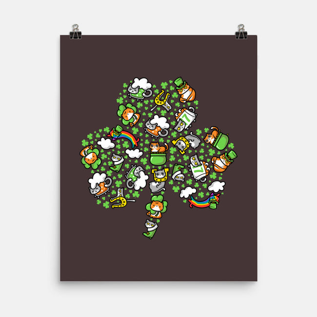 St. Purrtrick's Shamrock-none matte poster-krisren28