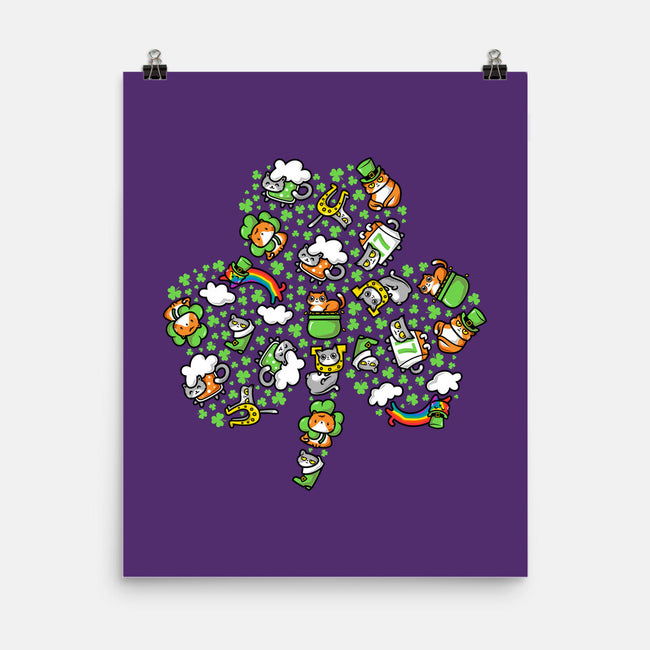 St. Purrtrick's Shamrock-none matte poster-krisren28