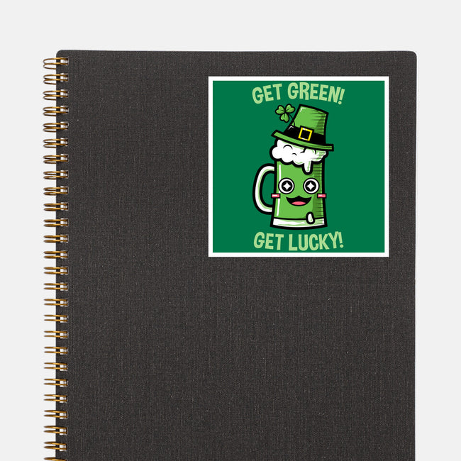 Get Green! Get Lucky!-none glossy sticker-krisren28