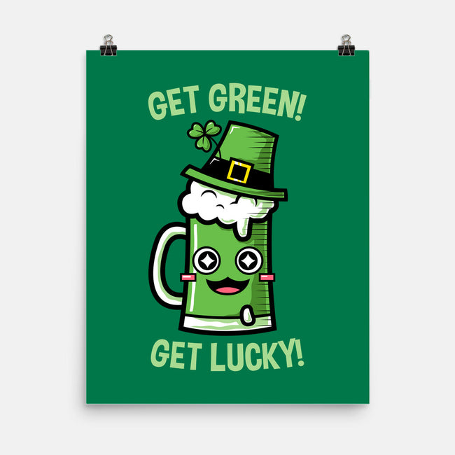 Get Green! Get Lucky!-none matte poster-krisren28