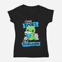 Bookworm-womens v-neck tee-NemiMakeit