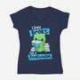 Bookworm-womens v-neck tee-NemiMakeit