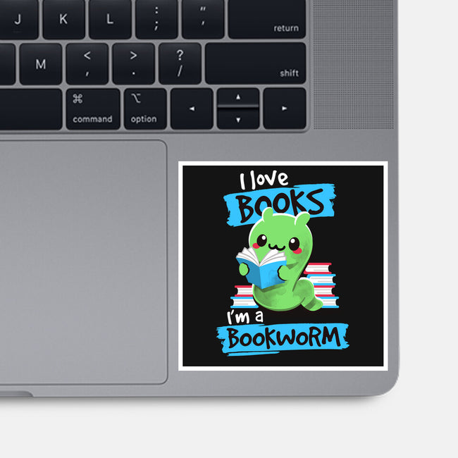 Bookworm-none glossy sticker-NemiMakeit