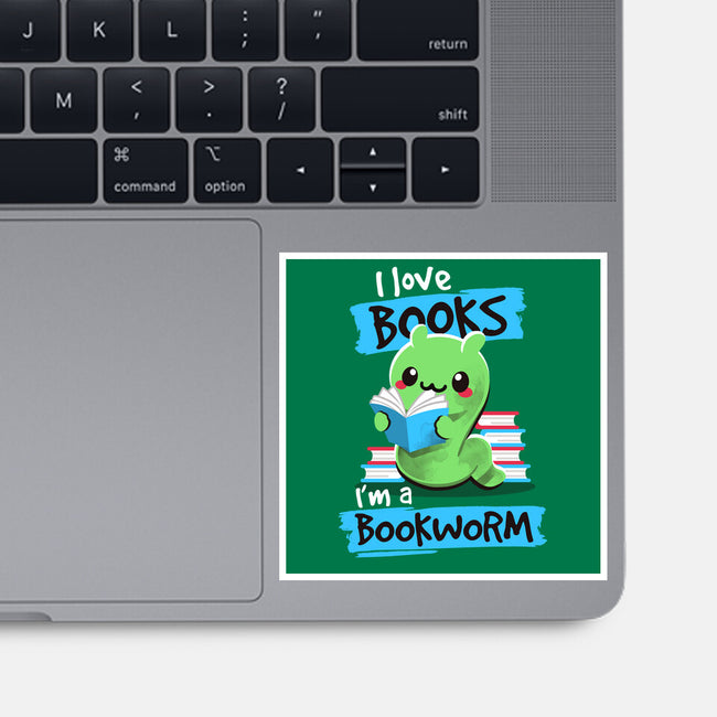 Bookworm-none glossy sticker-NemiMakeit