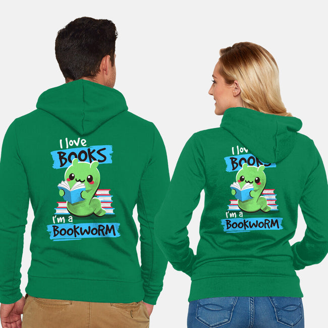 Bookworm-unisex zip-up sweatshirt-NemiMakeit