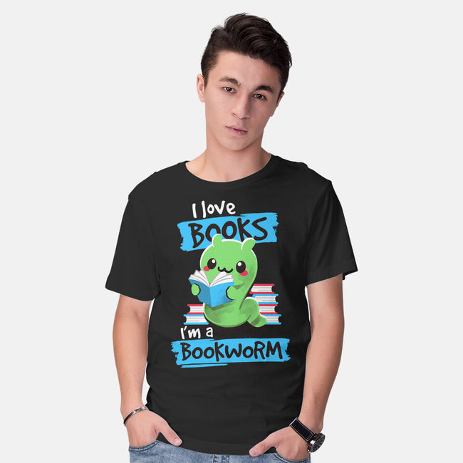 Bookworm-mens basic tee-NemiMakeit